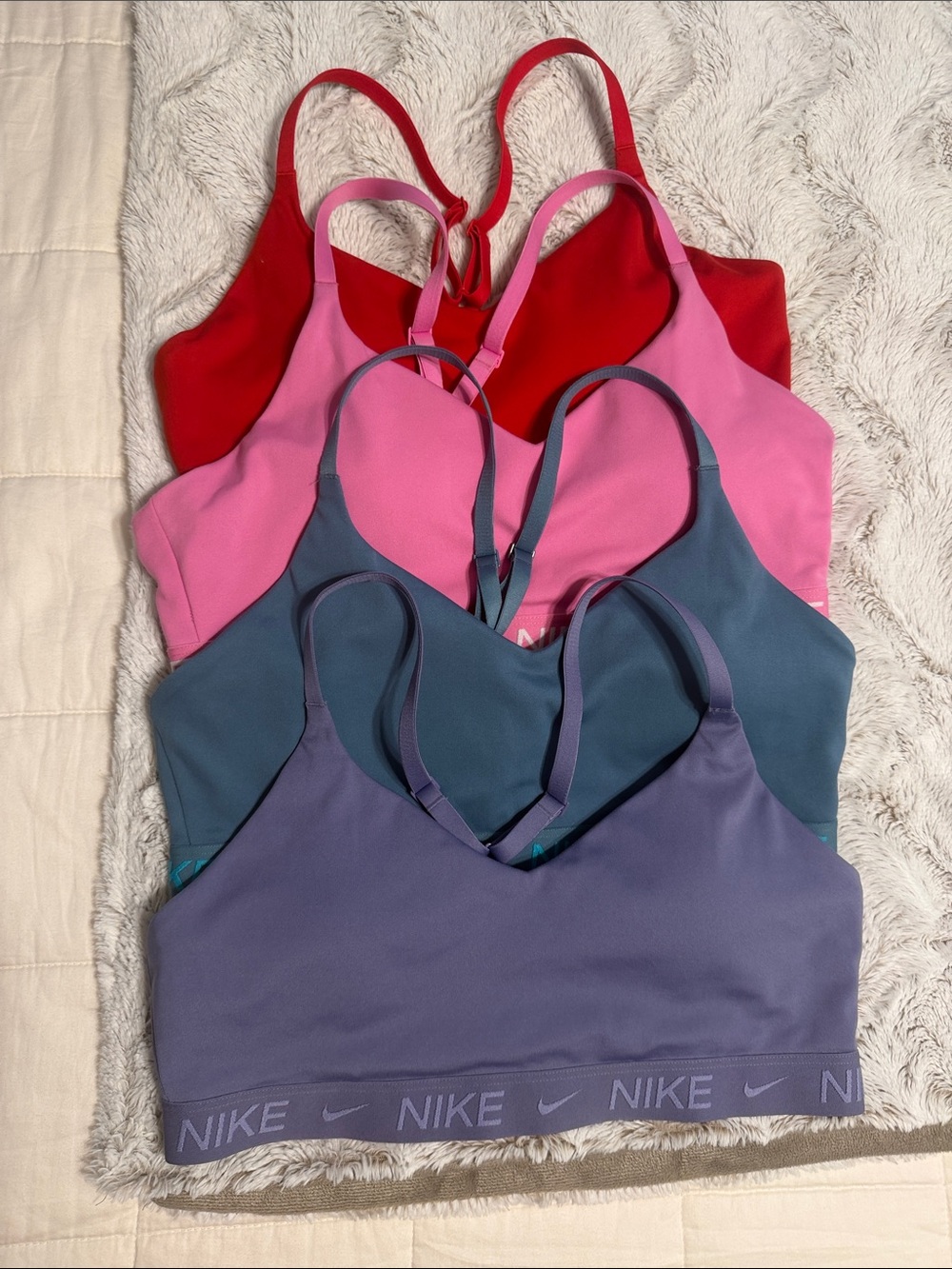 Nike Women's Sports Bras - Large Indy Dri-fit, set of 4